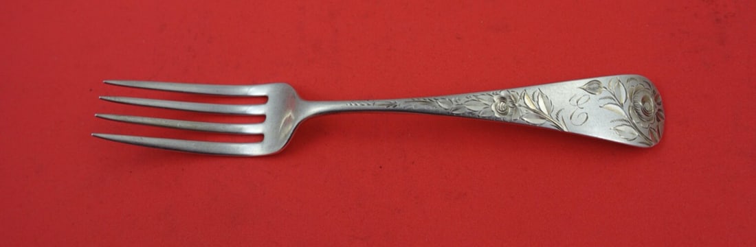 Gorham Jac Rose Sterling Silver Fork 6 3/4" Monogrammed (1 of 2)