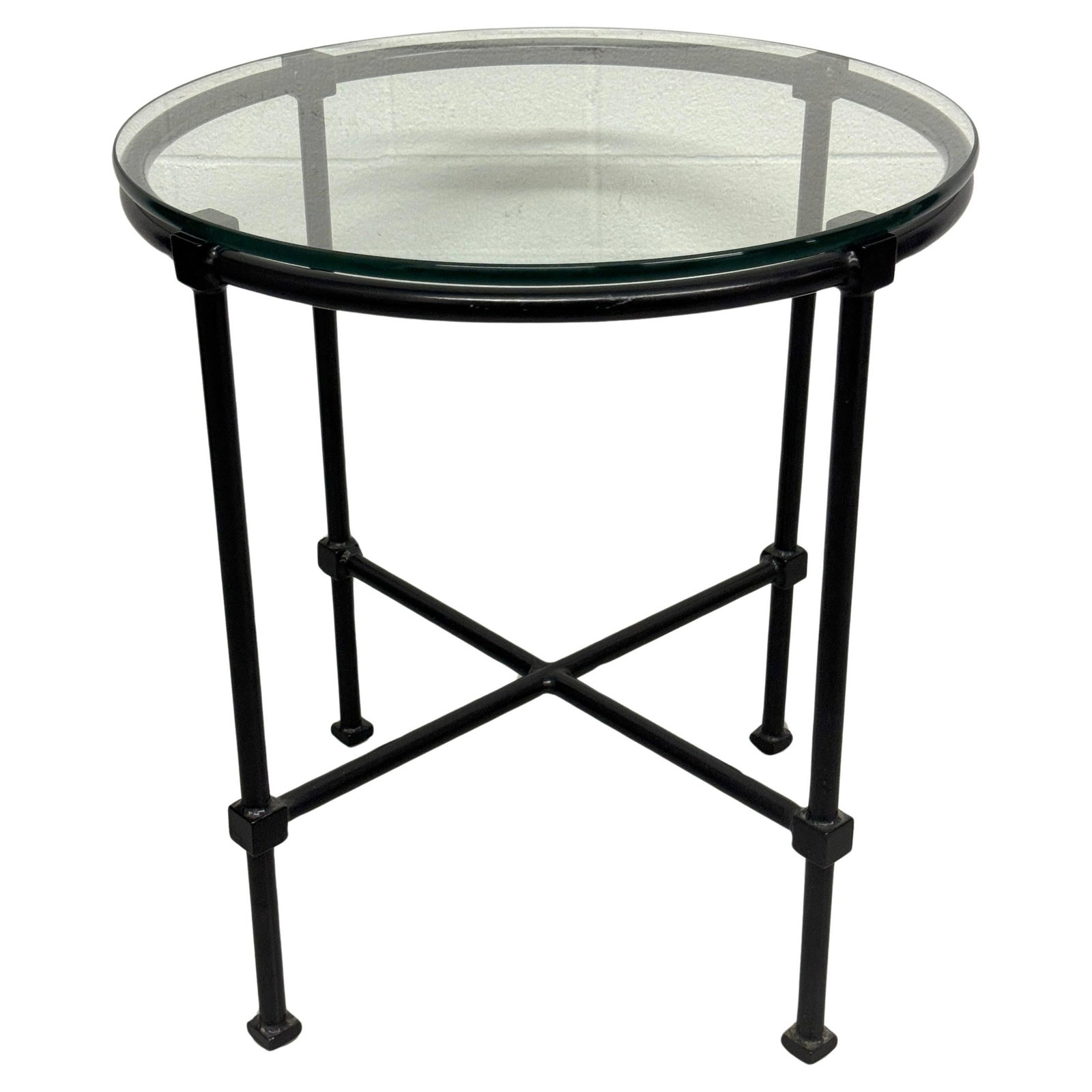 Brown Jordan Modern Bronzed Aluminum Gueridon Table with Glass Top (1 of 9)
