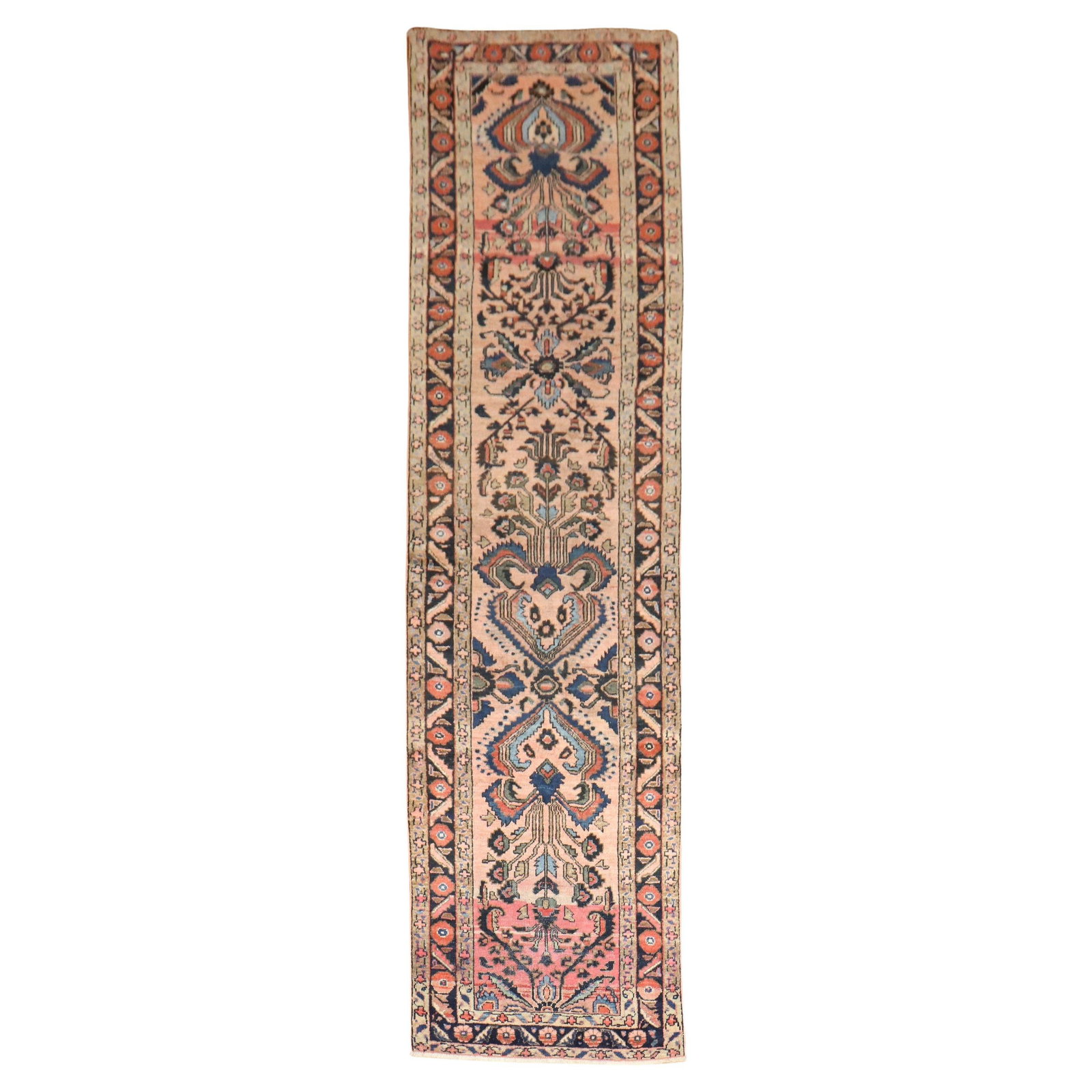 Zabihi Collection Antique Persian Lilihan Runner 33 x 118 Hand-Woven Wool (1 of 8)
