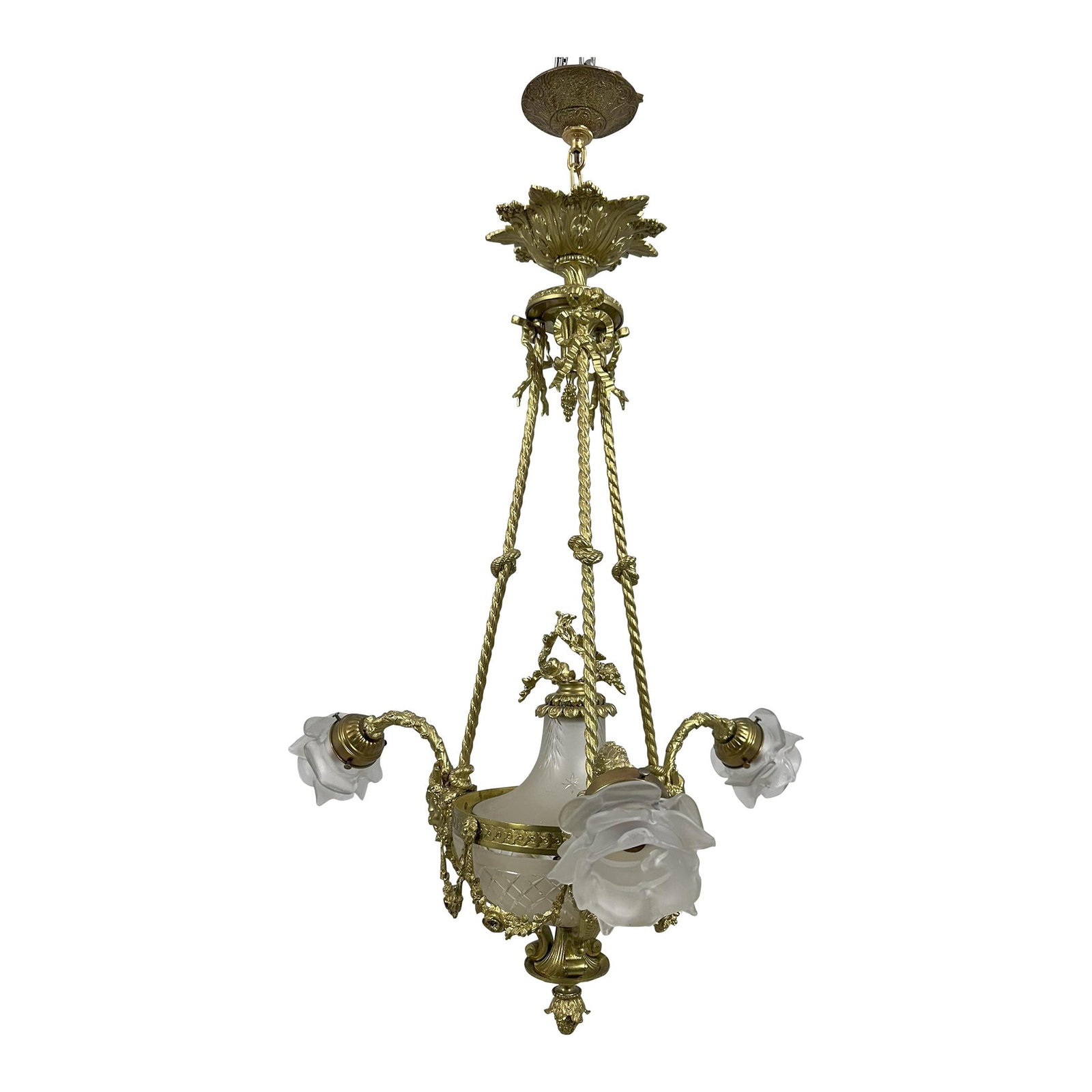 Bacchus Themed Brass Chandelier French Style 23x23x36 (1 of 10)