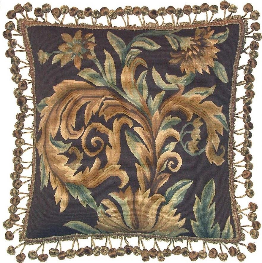 Provence Home Handwoven Aubusson Pillow Sunflower Design 20x20 (1 of 1)
