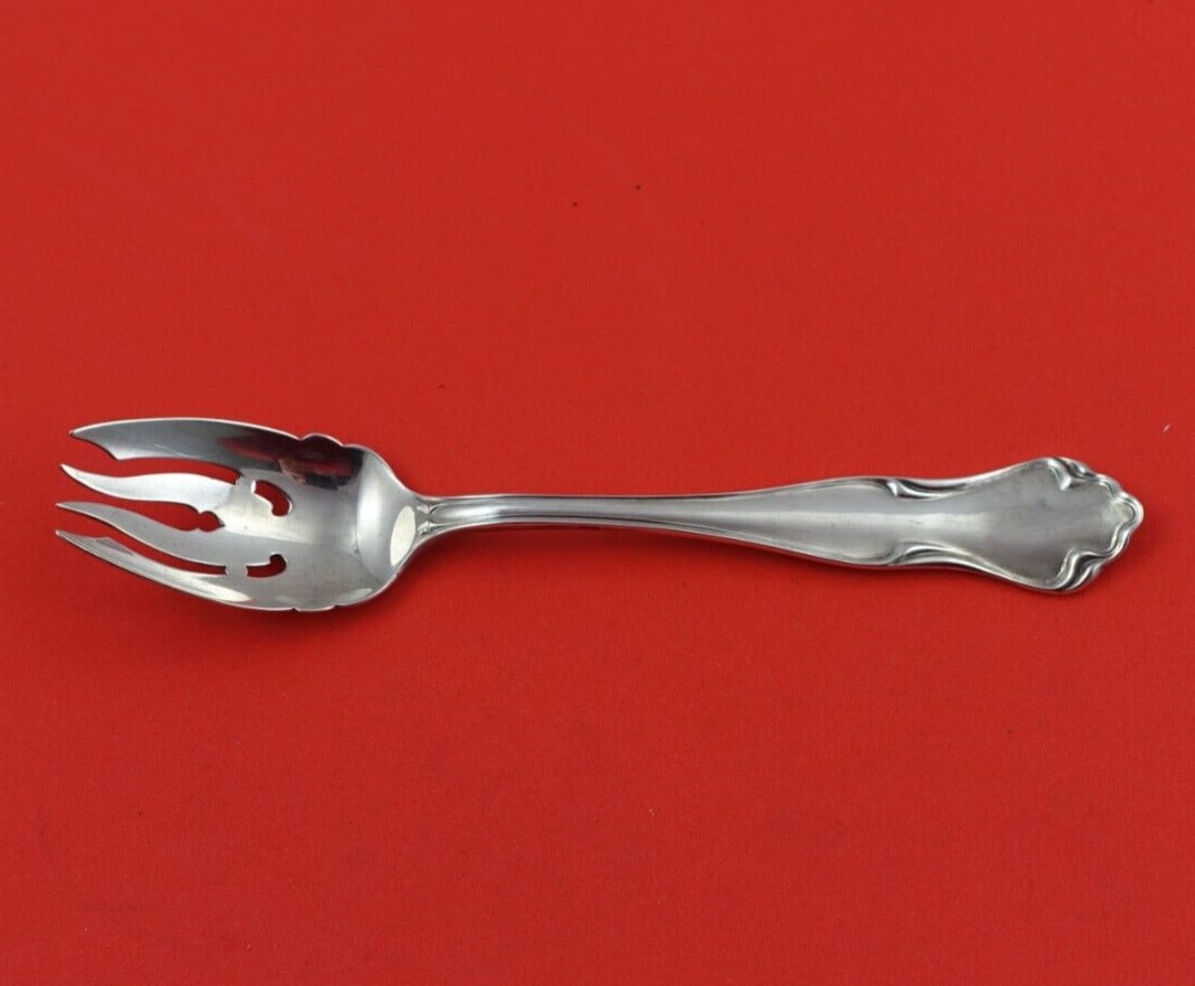 Shiebler Wave Sterling Silver 6 Inch Salad Fork Pierced Flatware (1 of 3)