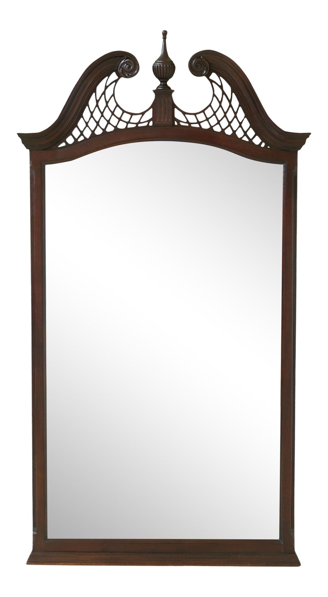 Drexel Heritage Chippendale Beveled Glass Mirror Mahogany 28.5 x 53 (1 of 8)
