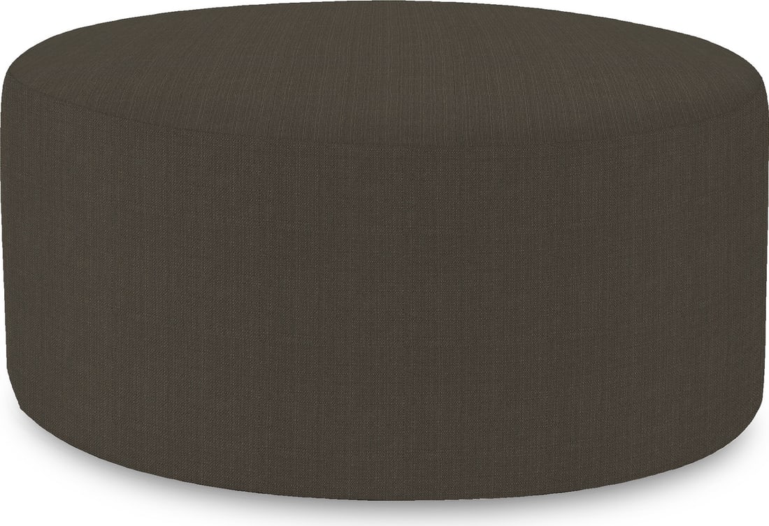 Howard Elliott 36 Inch Round Charcoal Slipcover Sterling Collection (1 of 4)
