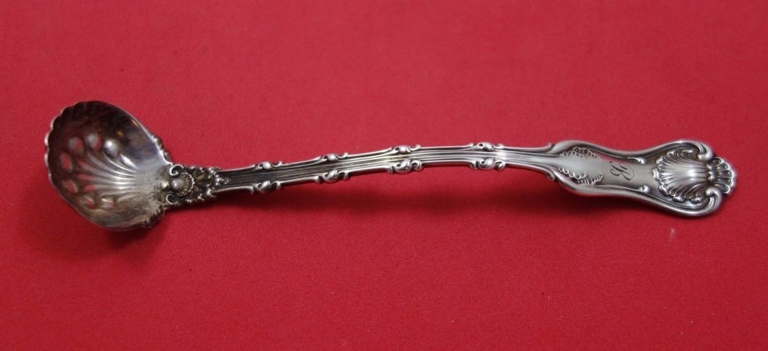 Whiting Imperial Queen Sterling Silver Mustard Ladle 5 1/4 inch: Whiting Imperial Queen Sterling Silver Mustard Ladle 5 1/4 inch This exquisite Imperial Queen mustard ladle is crafted from sterling silver by Whiting, showcasing the elegance of the 1850-1899 era.