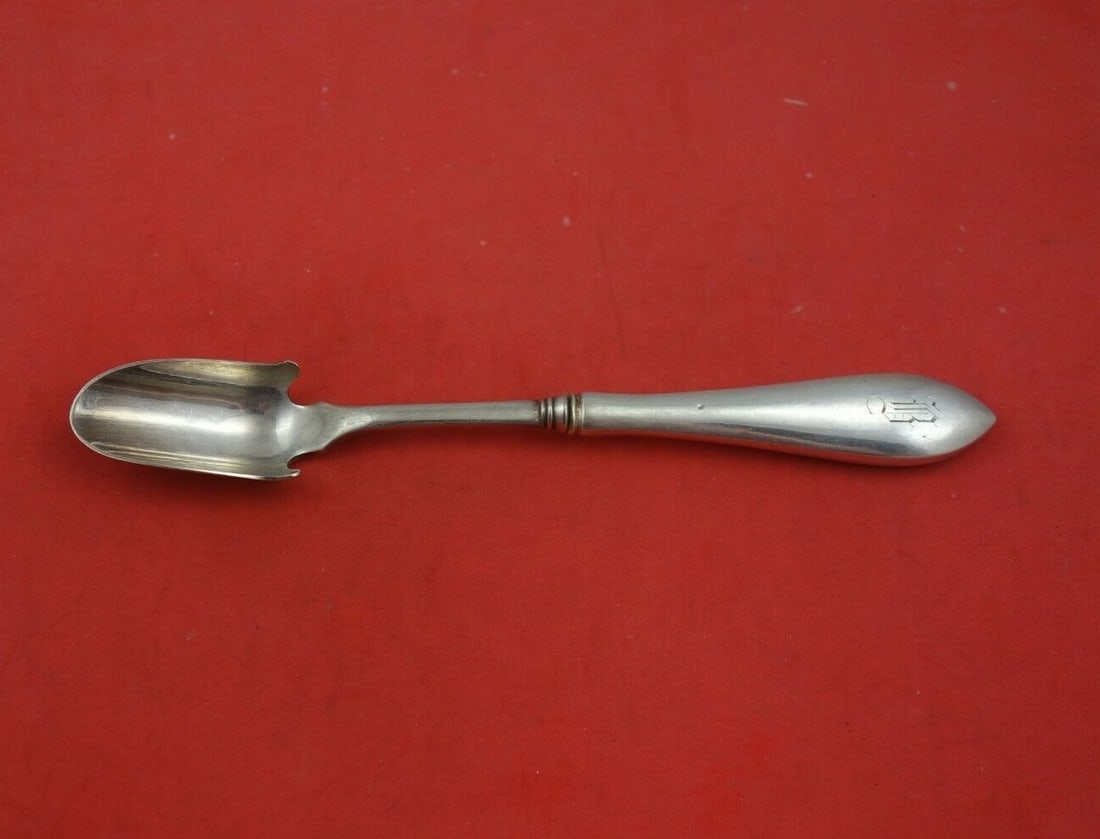 GH French Pointed Antique Sterling Silver Cheese Scoop 8 1/8" (1 of 3)