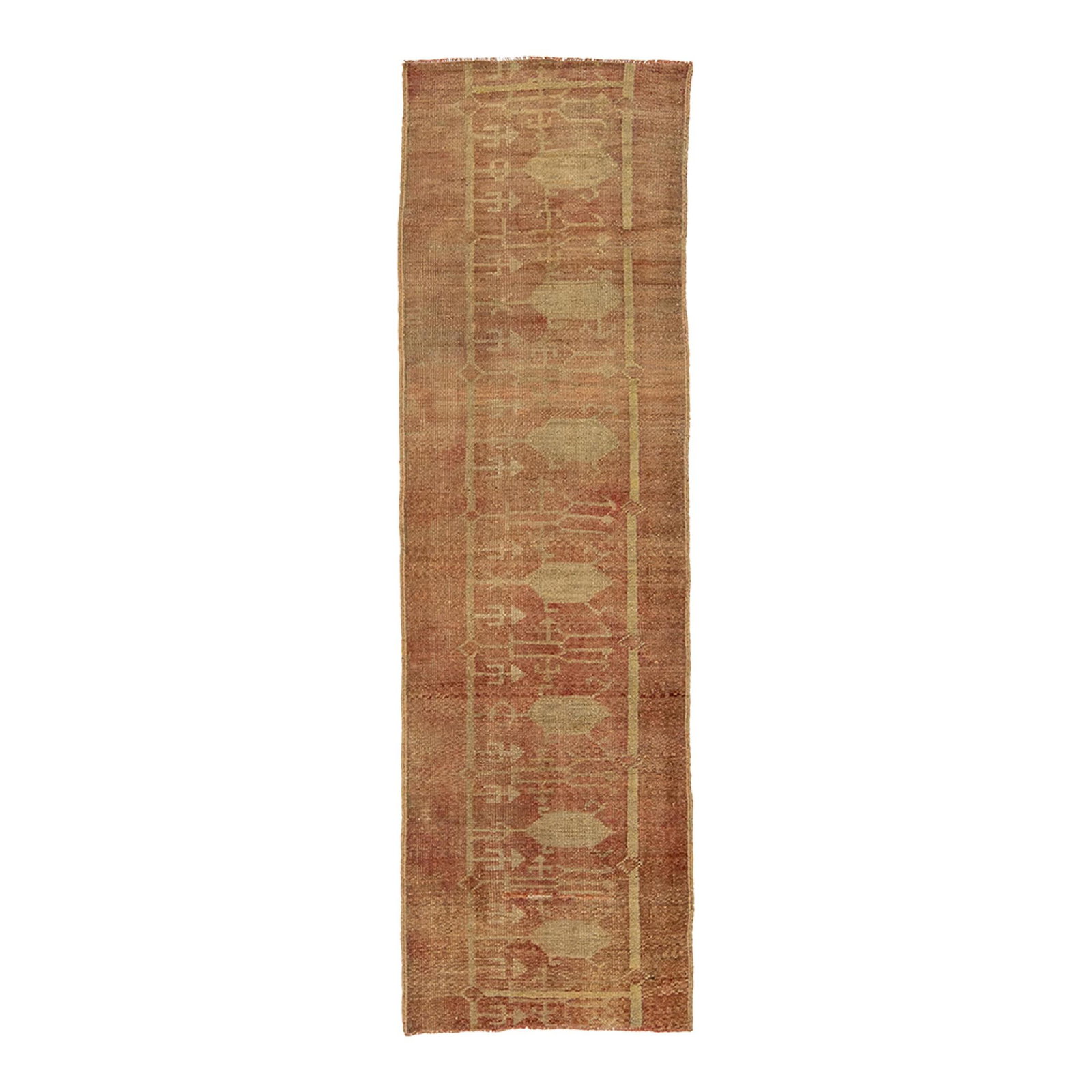 Handcrafted Vintage Turkish Anatolian Wool Runner 2'3 x 7'6 Terra Cotta (1 of 8)