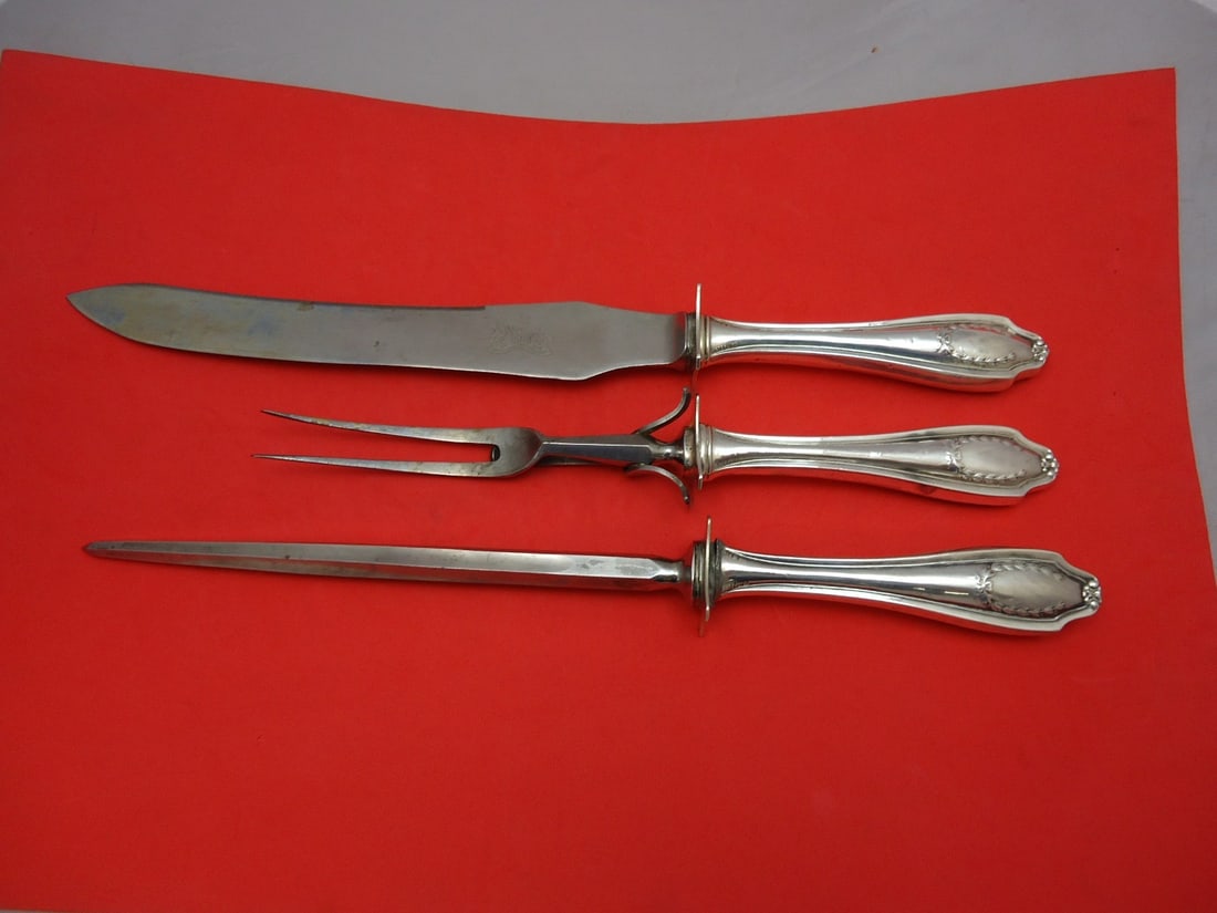 Birks Unknown Roder Sterling Silver 3pc Roast Carving Set 15in (1 of 2)
