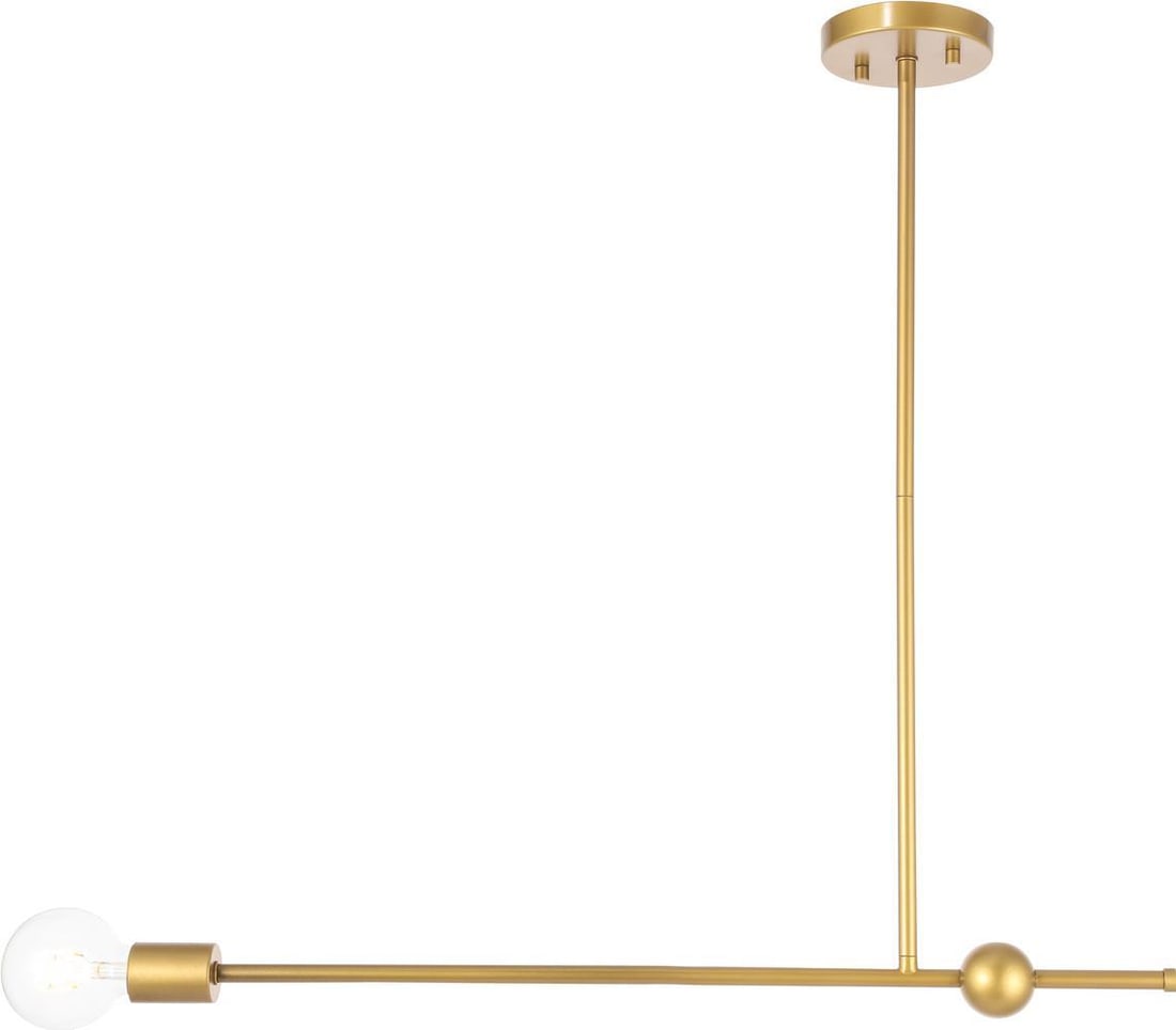 Elegant Lighting Brees Brass Pendant Light UL-Listed 27" Wide (1 of 1)