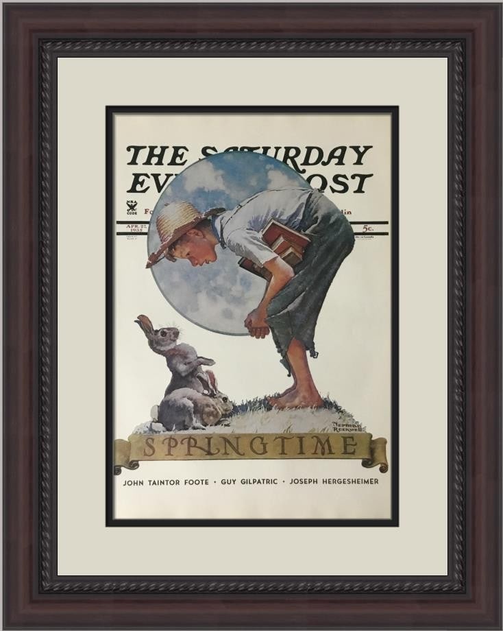 Norman Rockwell Spring Morning Custom Framed Art Print 1979 (1 of 2)