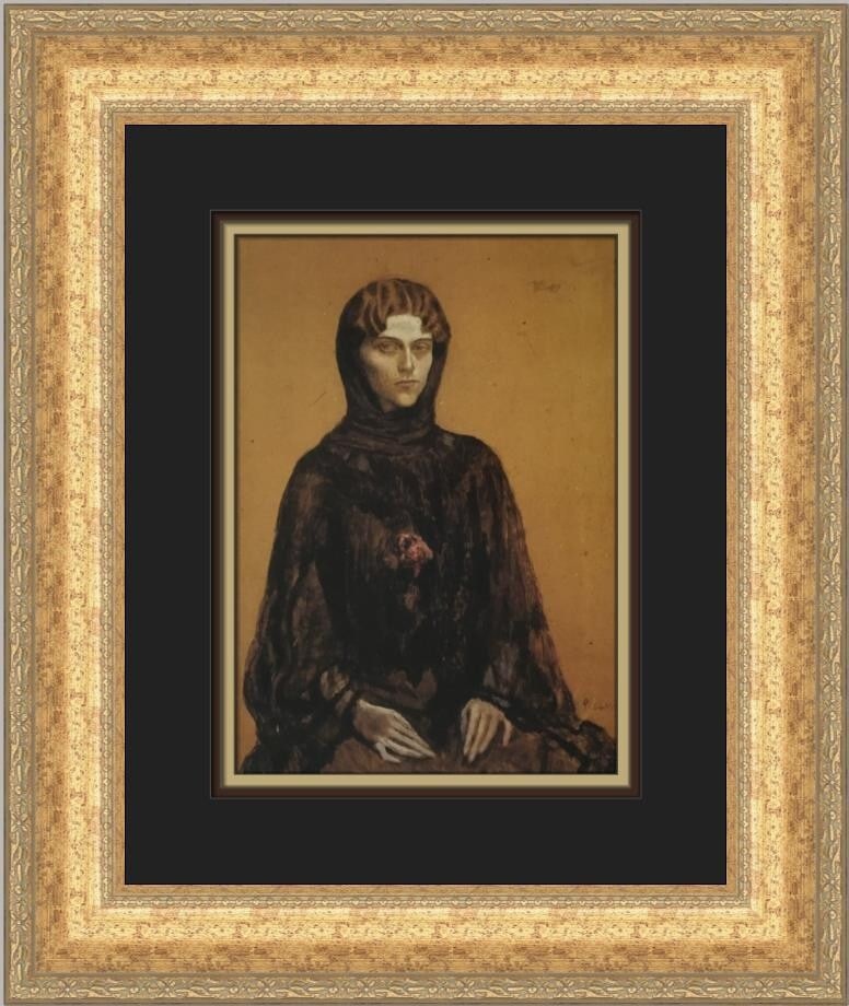 Pablo Picasso Portrait of Gaby Baur Custom Framed Print 1996 (1 of 2)