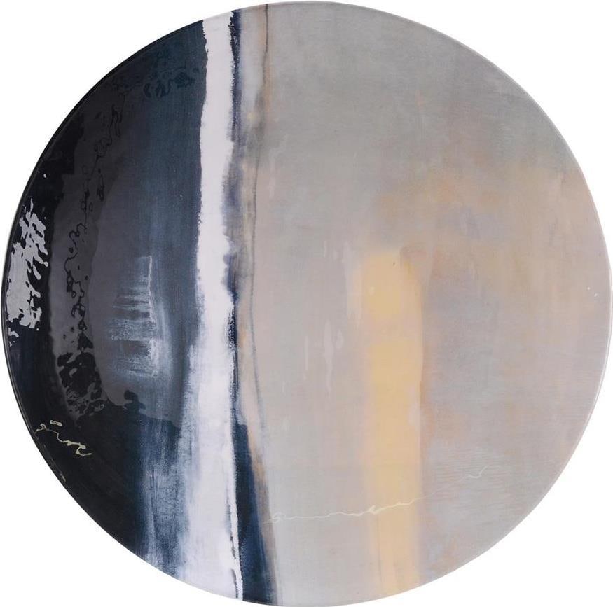 John-Richard Silver Leaf Metal Charger 30in Abstract Design (1 of 1)