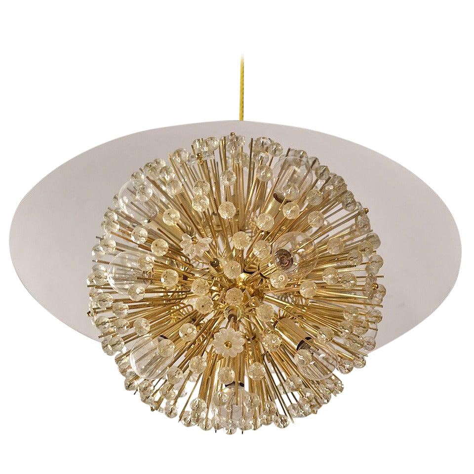 Emil Stejnar Half Ball Starburst Chandelier Gold Glass 16in (1 of 8)