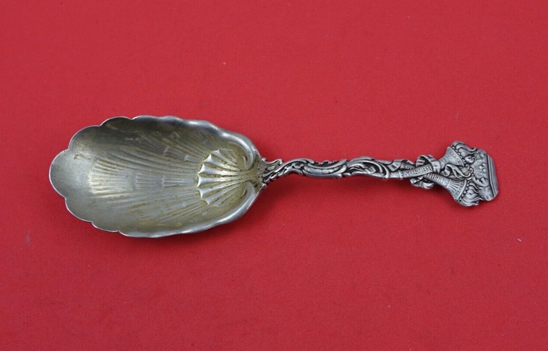 Gorham Olympic Sterling Silver Tea Caddy Spoon Shell Design 5 1/4" (1 of 2)