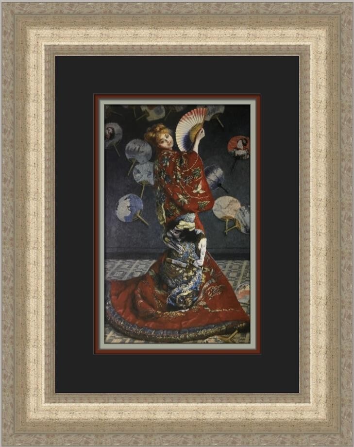 Claude Monet Madame Monet Japanese Costume Custom Framed Print (1 of 2)