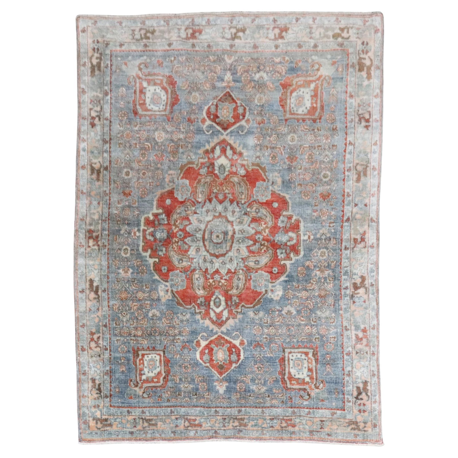 Persian Antique Bidjar Hand-Knotted Wool Accent Rug 44 x 62: Persian Antique Bidjar Hand-Knotted Wool Accent Rug 44 x 62 Discover the exquisite beauty of this Persian Antique Bidjar Accent Rug, a remarkable piece from the early 20th century, circa 1910. Hand-kn