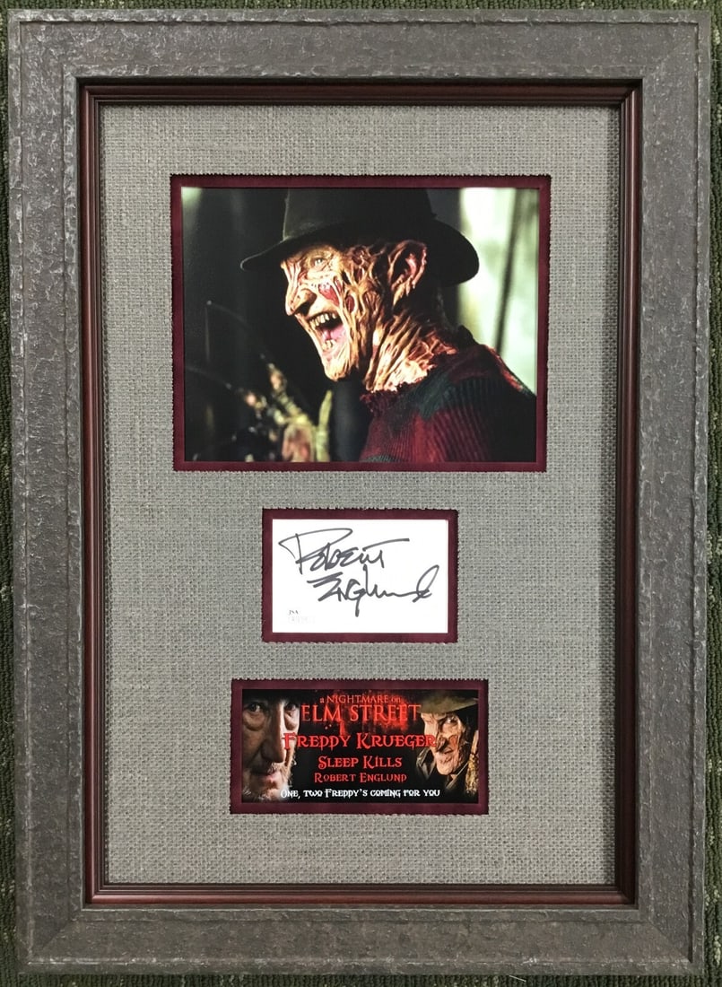 Freddy Krueger Photo Display Signed by Robert Englund with JSA COA (1 of 5)