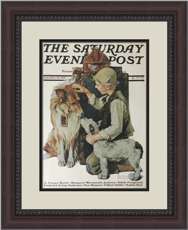 Norman Rockwell Raleigh Rockwell Travels Custom Framed Print 22 x 17 (1 of 2)