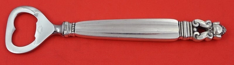 Georg Jensen Acorn Sterling Silver Bottle Opener 6.5 Inch (1 of 3)