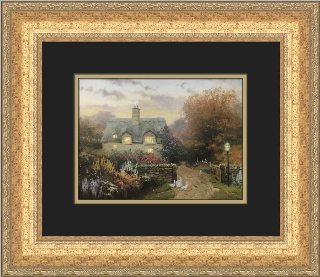 Thomas Kinkade Open Gate Sussex Custom Framed Art Print 15x13 (1 of 2)