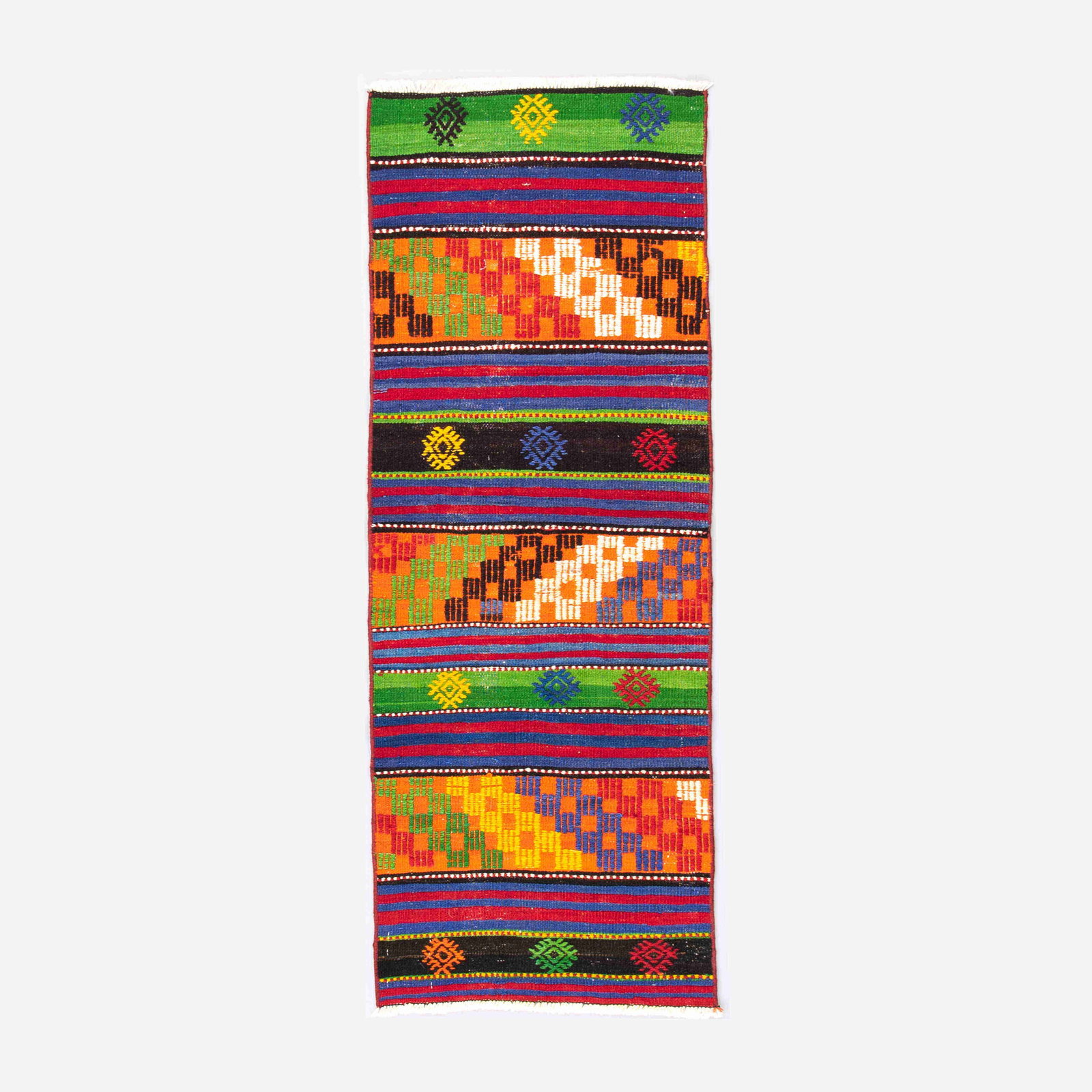 Authentic Handmade Anadol Wool On Wool Kilim 22.8 x 63.8 (1 of 8)