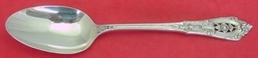 Wallace Rose Point Sterling Silver Serving Spoon 8 3/8 Inches (1 of 2)