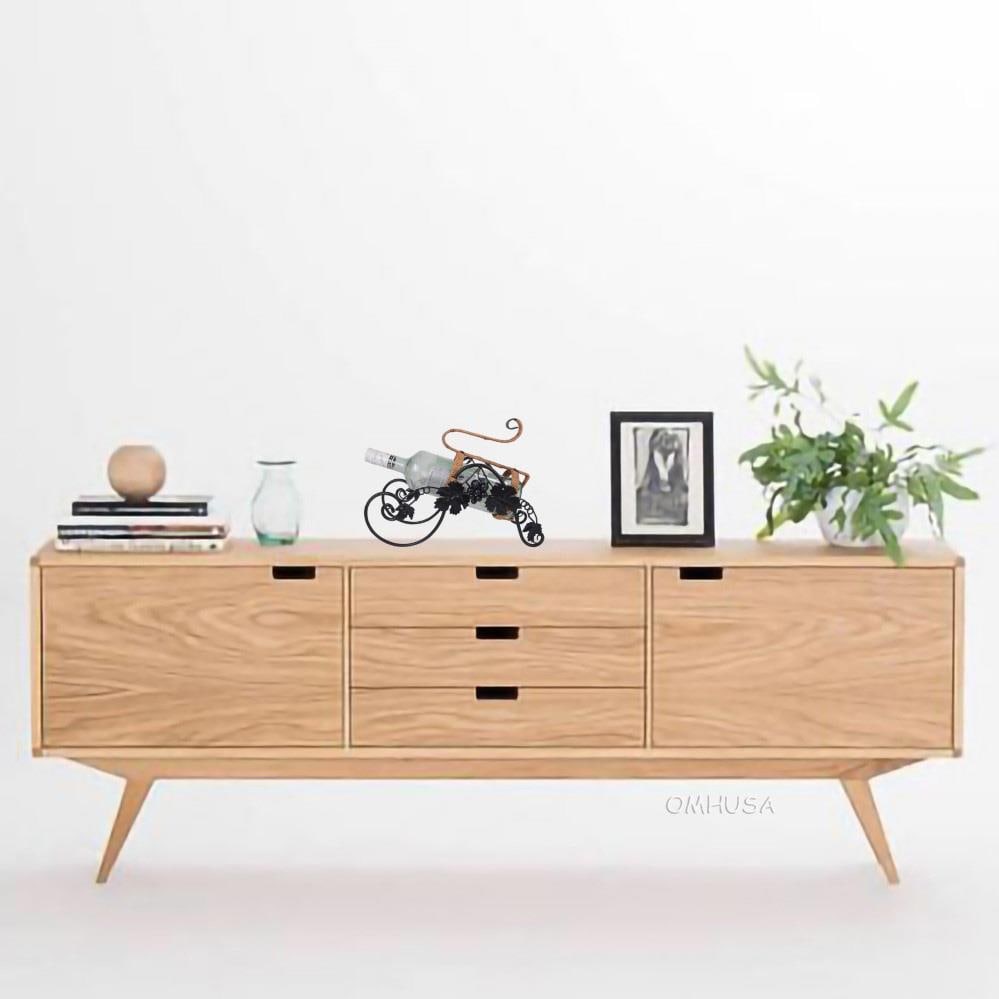 Handmade Rustic European Metal Wine Holder Barware 9.84H 13.78W 6.30D (1 of 7)