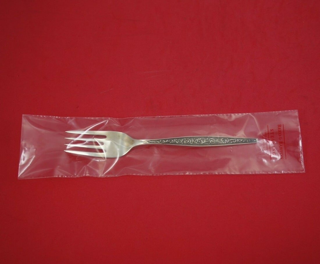 Reed and Barton Renaissance Scroll Sterling Silver Salad Fork 6 5/8 inches (1 of 2)