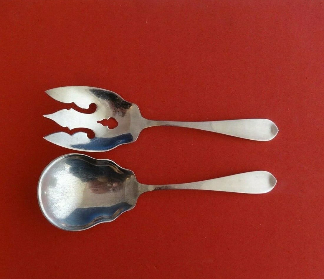 Stieff Sterling Silver 2-Piece Salad Serving Set Betsy Patterson 8 1/8" (1 of 1)