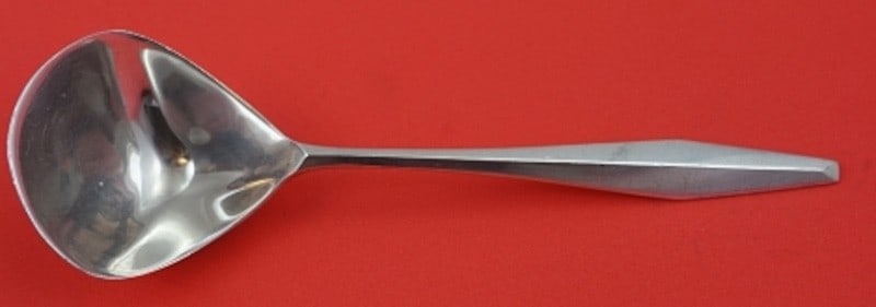 Sterling Silver Sauce Ladle 6 Inch Diamond Pattern (1 of 2)