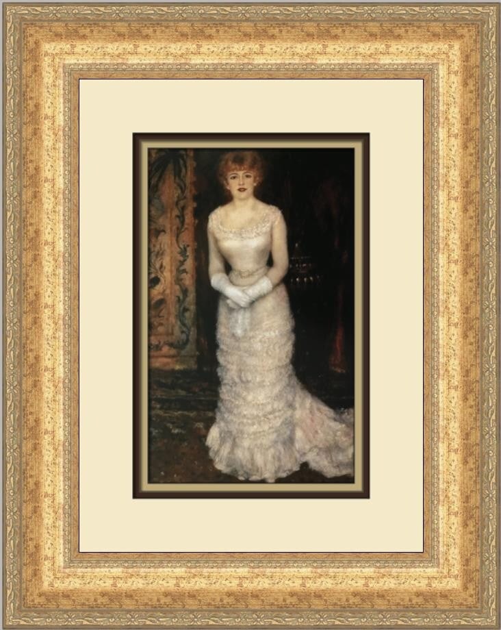 Pierre-Auguste Renoir Portrait of Jeanne Samary Custom Framed Print 19x15 (1 of 2)