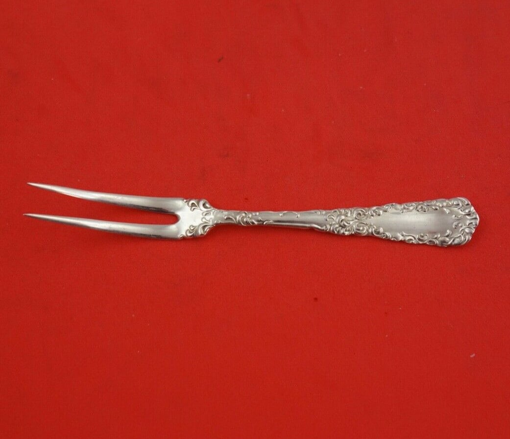 International Sterling Silver Venus 2-Tine Strawberry Fork 4 1/8" (1 of 2)