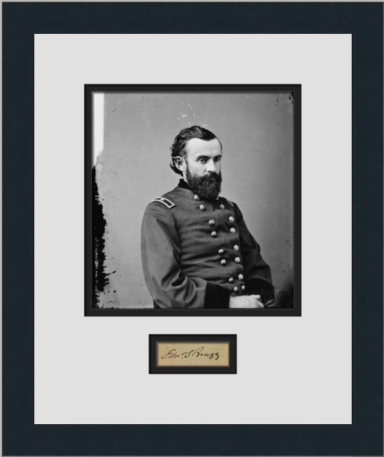 General Edward S Bragg Signed Custom Framed Civil War Photo JSA Authenticated (1 of 3)