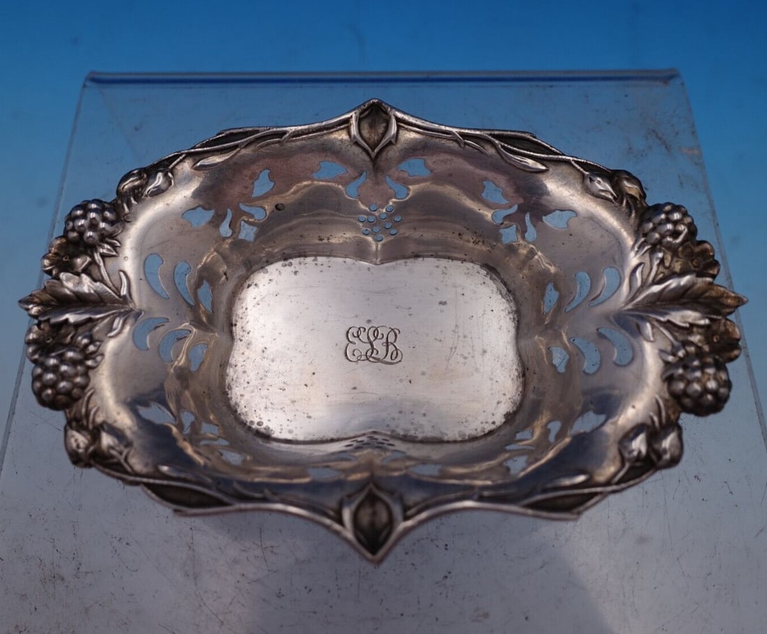 Tiffany & Co Blackberry Sterling Silver Nut Cup 1.10ozt Monogram elb (1 of 13)