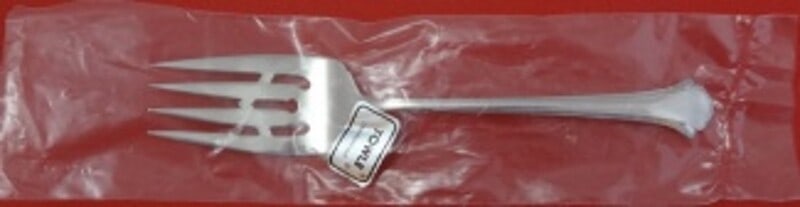 Towle Chippendale Sterling Silver Cold Meat Fork 7 3/4 Inch Serving Fork (1 of 2)