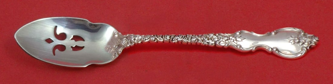International Sterling Du Barry Olive Spoon Pierced 5 3/4 Custom Made (1 of 1)