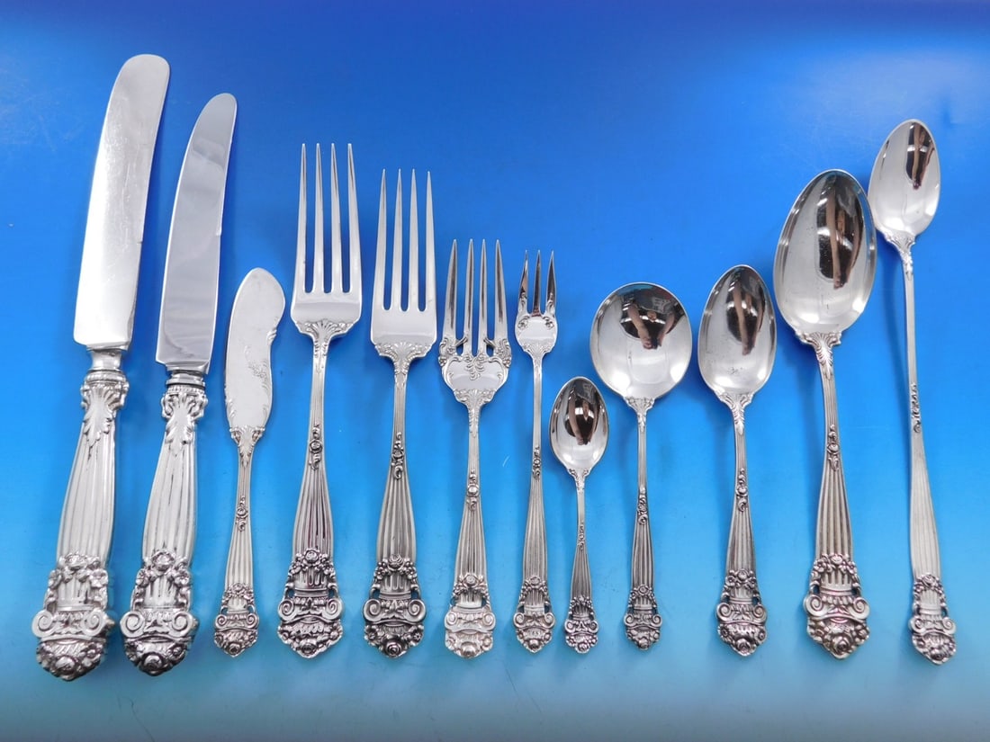 Monumental Sterling Silver Georgian Pattern Flatware Set by Towle for 12 290 Pieces (1 of 18)