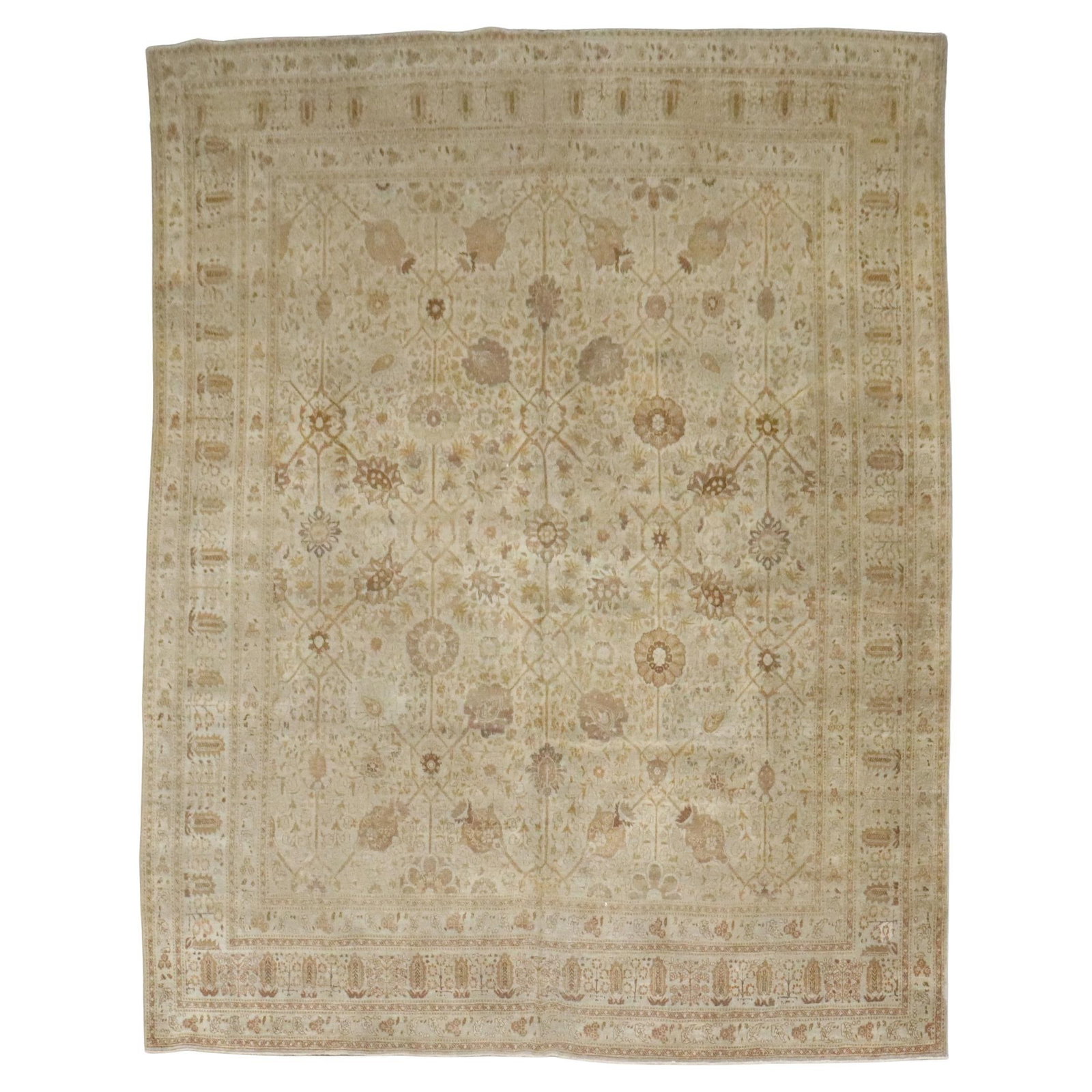 Antique Persian Tabriz Carpet Hand-Knotted Wool Greco Roman Style (1 of 10)