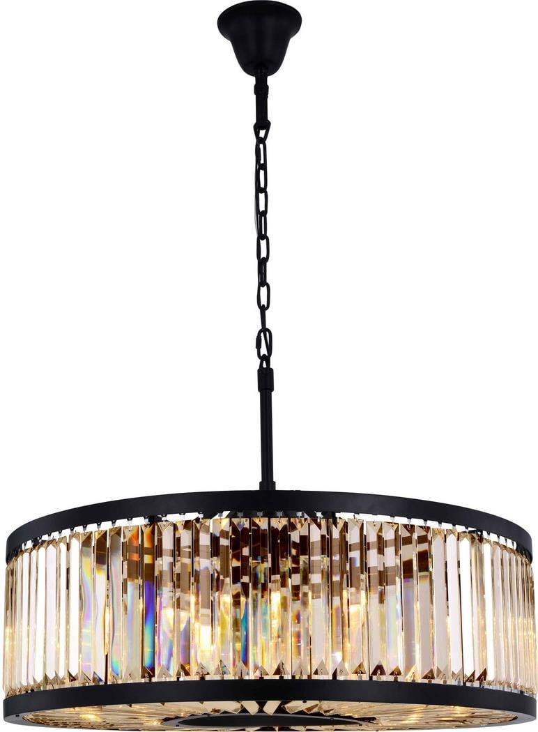 Elegant Chelsea Gold Teak Pendant Light Royal-Cut Crystal 10 Bulbs (1 of 1)