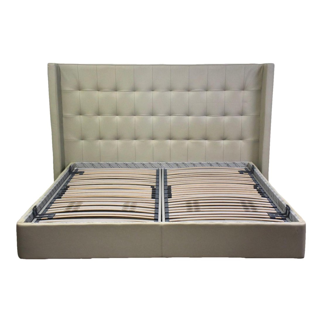 Roche Bobois Modern Off-White Leather King Bed (1 of 9)