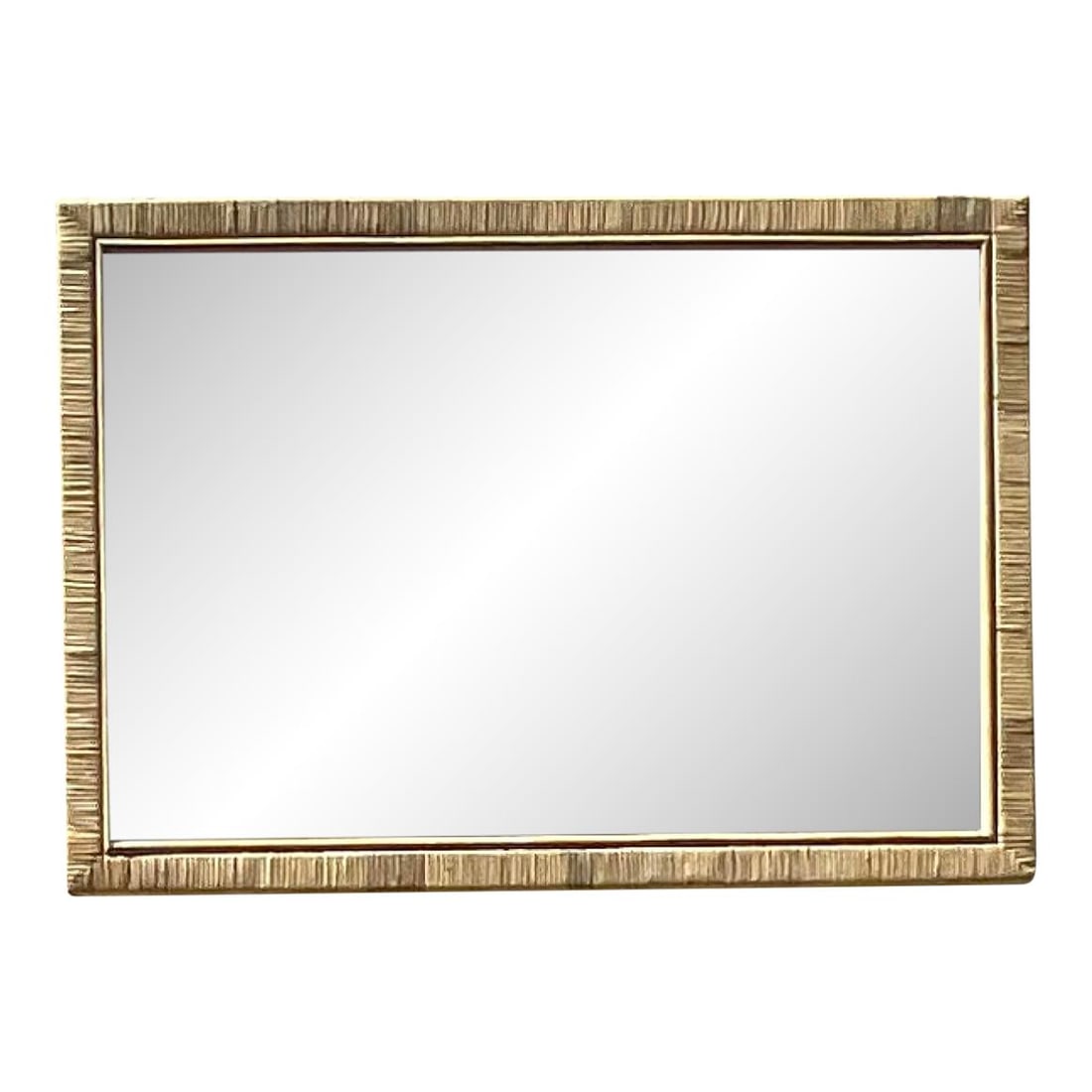 Vintage Coastal Rattan Horizontal Mirror Ecru 29.75 x 42 (1 of 6)