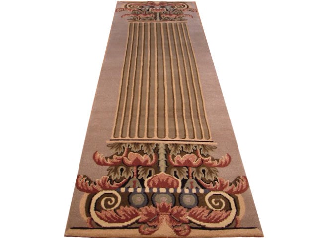 3' x 9' Green Tibet Nepalese Runner Rug for Elegant Spaces (1 of 5)