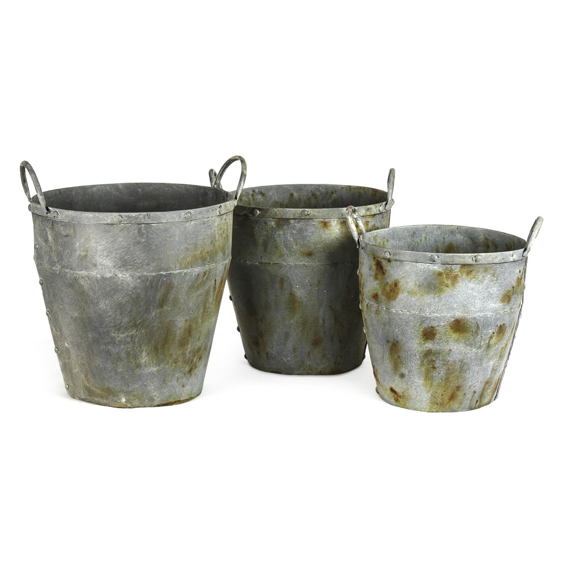 Zentique Rustic Metal Basket Set 12x12 for Home Decor (1 of 2)