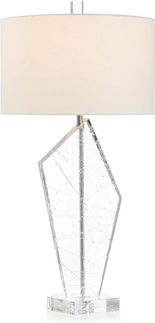 John-Richard Modern Nickel Monolith Table Lamp 36.75H Round Shade (1 of 2)
