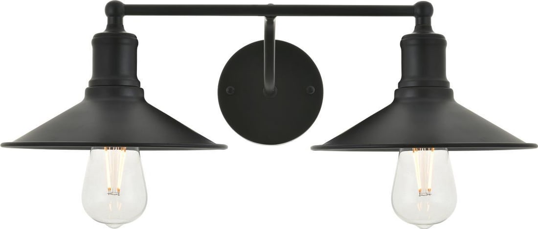 Elegant Lighting Etude Black Wall Sconce Medium E26 2 Bulb UL-Listed: Elegant Lighting Etude Black Wall Sconce Medium E26 2 Bulb UL-Listed Illuminate your space with the Stylish Etude Black Wall Sconce Light, a perfect blend of modern design and functionality. This medi