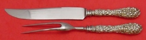 Schofield Baltimore Rose Sterling Silver 2pc Steak Carving Set 10" (1 of 1)