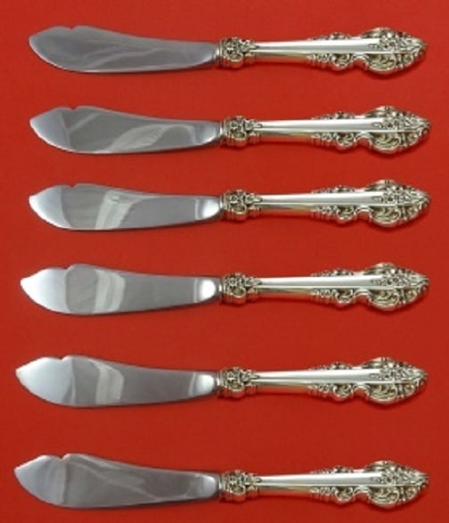 Reed and Barton El Greco Sterling Silver 6pc Trout Knife Set (1 of 1)