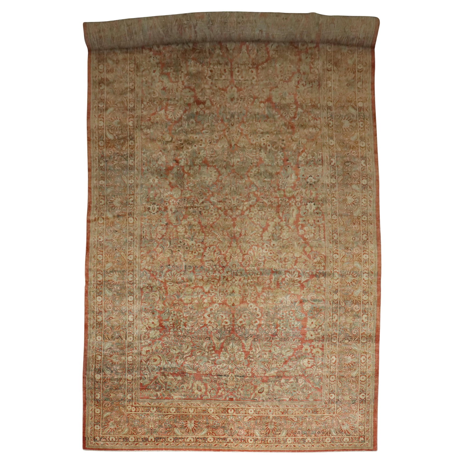 Oversize Early 20th Century Sarouk Farahan Persian Wool Rug 10'4" x 20'4" (1 of 13)