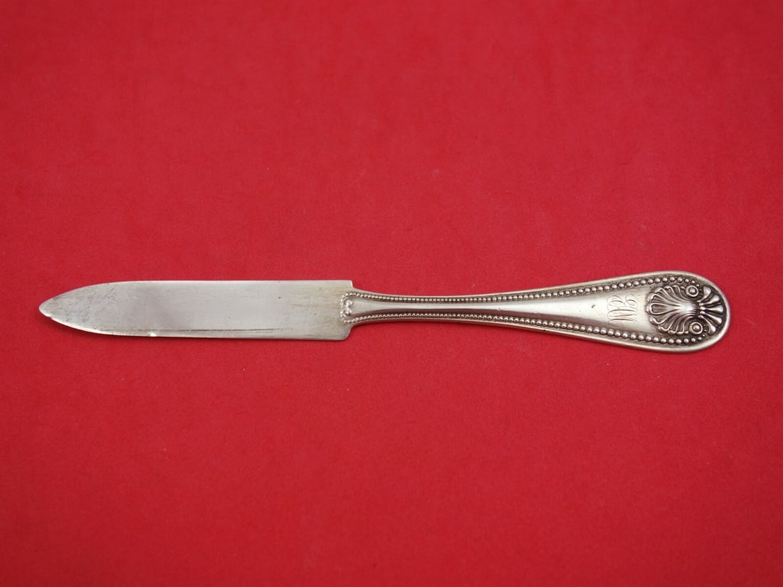 Whiting Bead Pattern Sterling Silver Fruit Knife Flat Handle 5 3/4" (1 of 2)