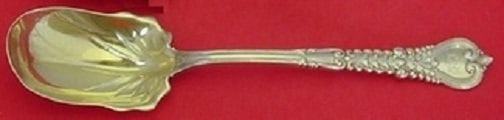Tiffany & Co Florentine Sterling Silver Salad Serving Spoon 10 Gold Wash (1 of 1)